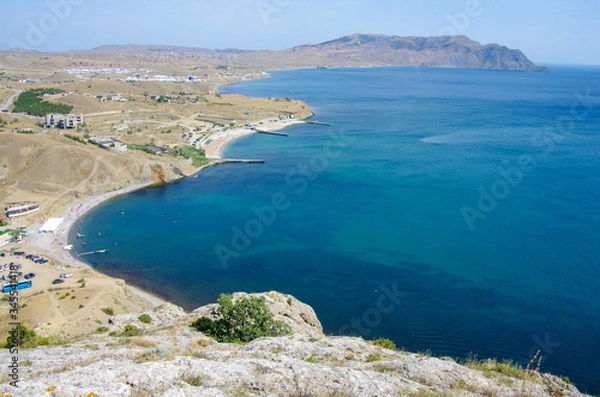 Fototapeta Sea view from the top of Cape Alchak in Crimea