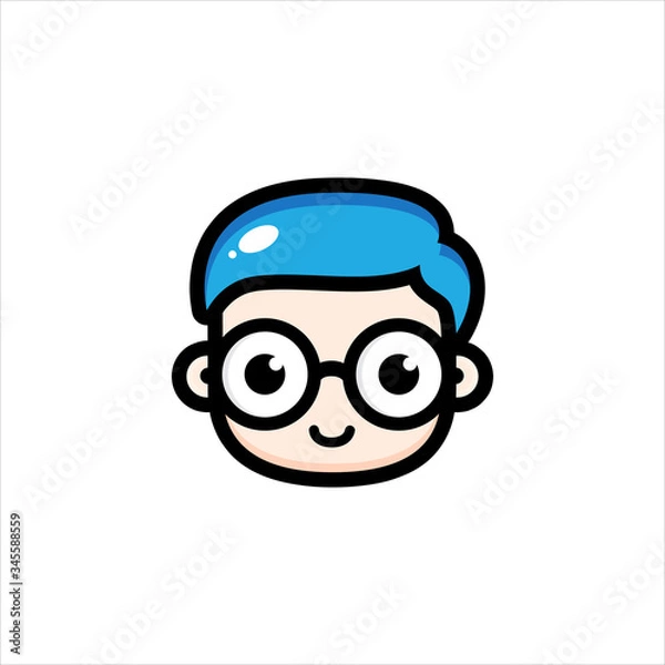 Fototapeta vector design mascot geek