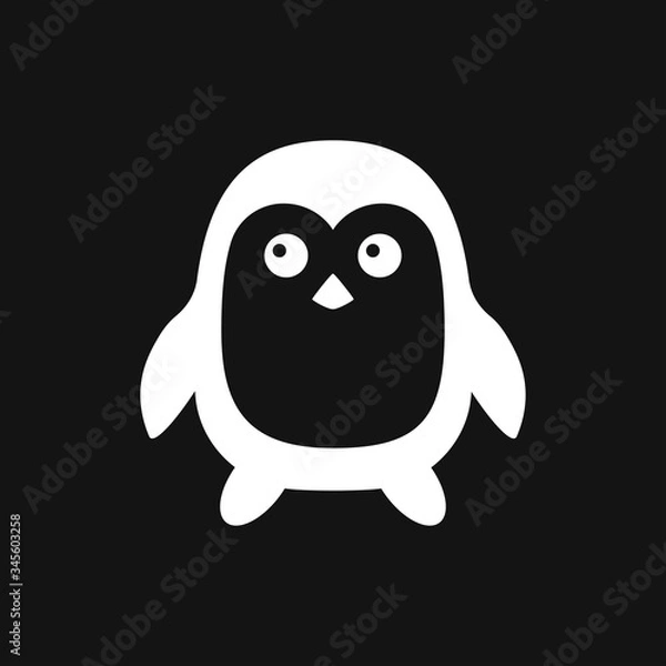 Fototapeta Penguin icon. Abstract birds on white background. Vector illustration