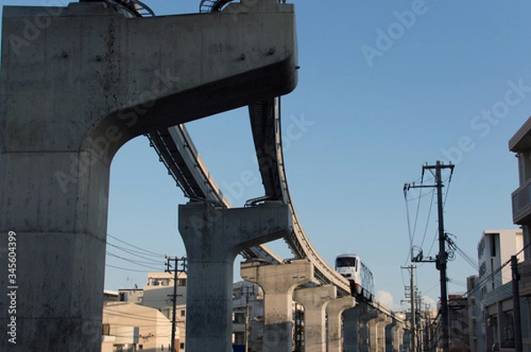 Fototapeta 軌道を進むモノレール