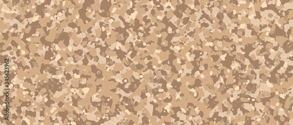 Obraz Light brown Camouflage. Desert Camo background, military pattern, army and sport clothing, urban fashion. Vector Format. 21:9 aspect ratio.