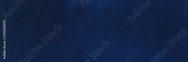 Fototapeta abstract painted art vintage horizontal background banner with very dark blue, midnight blue and dark slate blue color