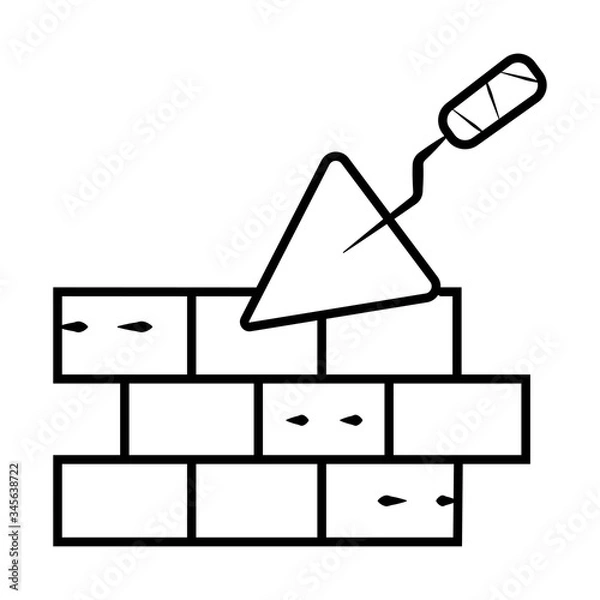 Obraz Cement Plaster Construction icon. Vector