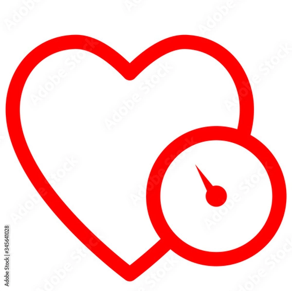 Obraz Vector - Art design health medical heartbeat pulse symbol icon design.