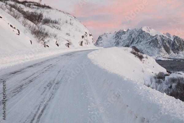 Fototapeta Winter Road