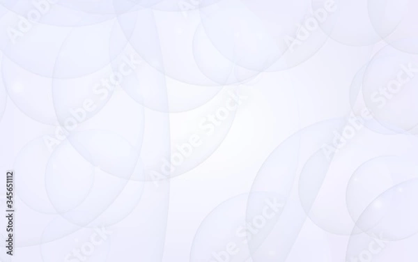 Obraz Abstract white background. Backdrop with light transparent bubbles. 3D illustration
