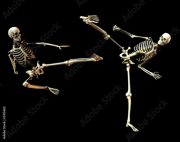 Fototapeta fighting skeletons 2