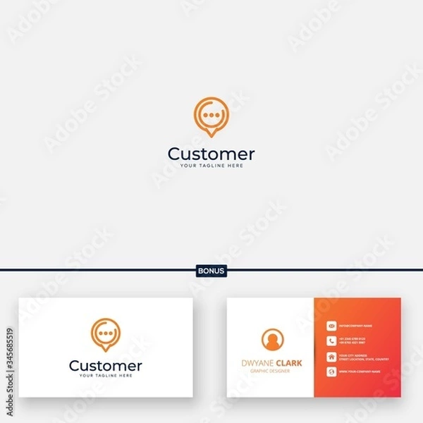 Obraz customer support logo modern