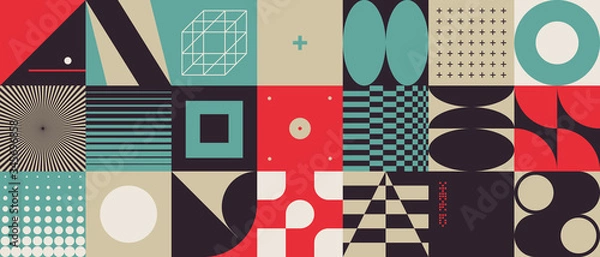 Fototapeta Brutalism Design Abstract Vector Pattern