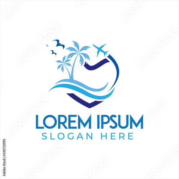 Fototapeta Travel/Tour logo design template, For use travel agency