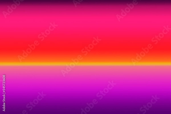 Fototapeta Retro wave futuristic background of 1980s style with blurred soft neon color lights. Cyberpunk and synthwave color concept with purple, pink and red gradient background.