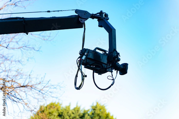 Fototapeta TV camera on the crane
