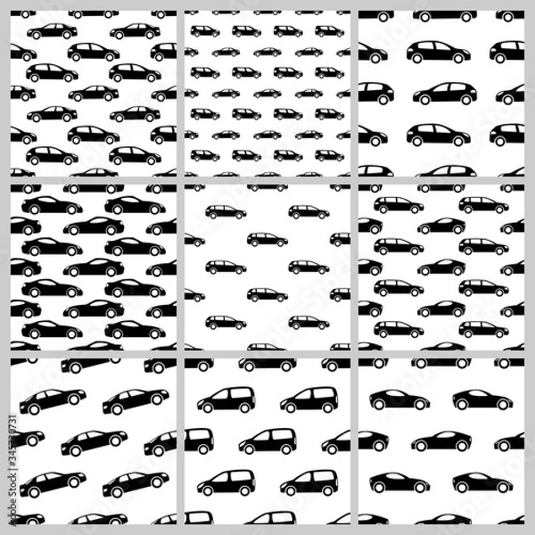Fototapeta Seamless pattern with cars