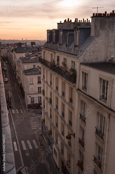 Fototapeta the view from a window in Paris
