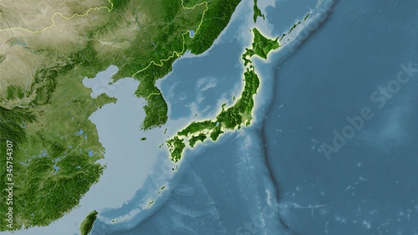 Obraz Japan, satellite B - light glow