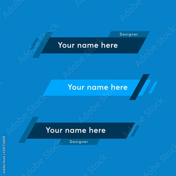 Fototapeta Szablon geometryczny nowoczesny niższy trzeci baner. dolny symbol banera do projektowania witryny internetowej, logo, aplikacji, interfejsu użytkownika. Ilustracja wektorowa, eps10.