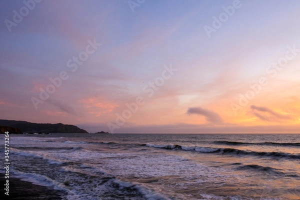 Fototapeta sunset on the beach