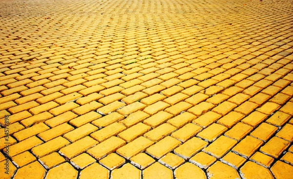 Obraz żółty chodnik