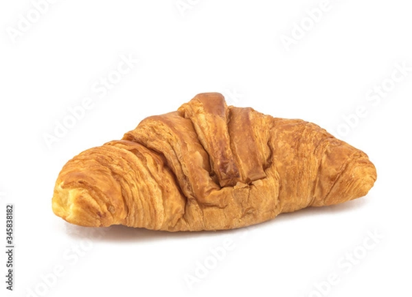 Obraz Plain croissant on white background