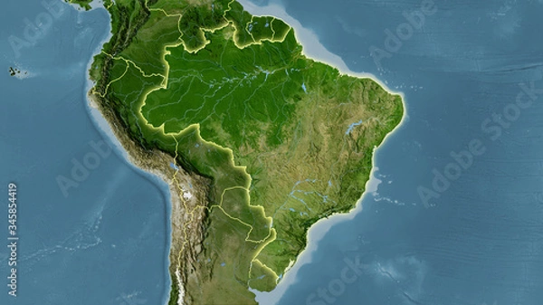 Obraz Brazil, satellite B - light glow