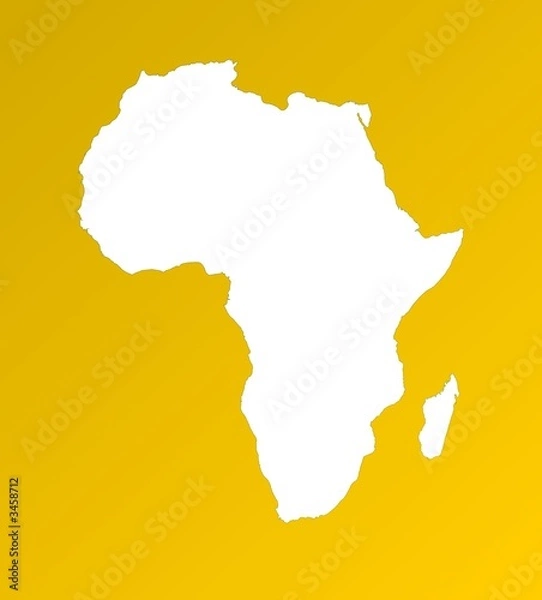 Fototapeta detailed africa map on orange gradient background