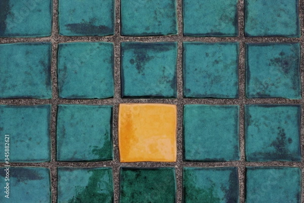 Obraz blue and yellow tiles