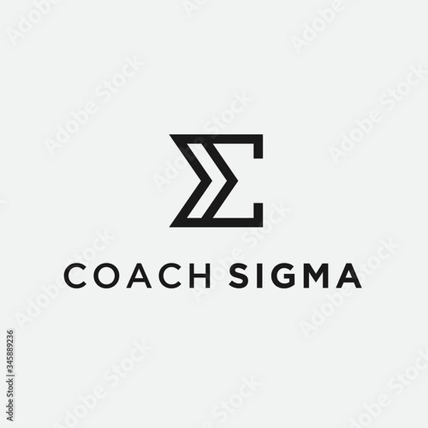 Fototapeta letter C sigma logo / sigma vector