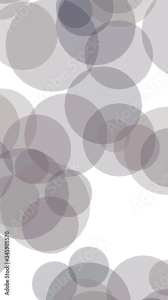 Fototapeta Translucent circles on a white background. 3D illustration