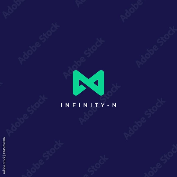 Obraz infinity N logo . simple and modern style