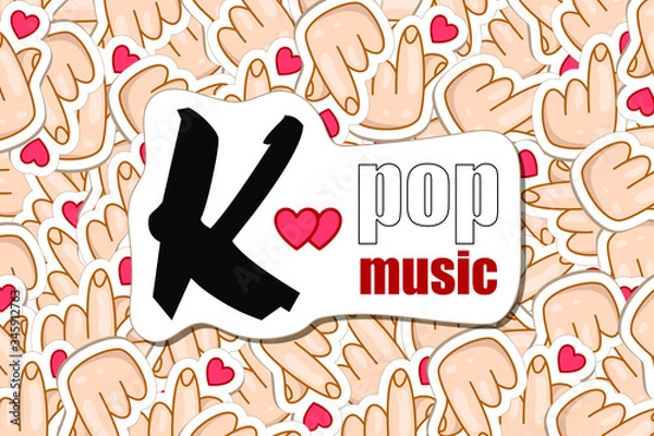 Fototapeta k-pop south korean popular music icon. asian idol singer. army fan group. 