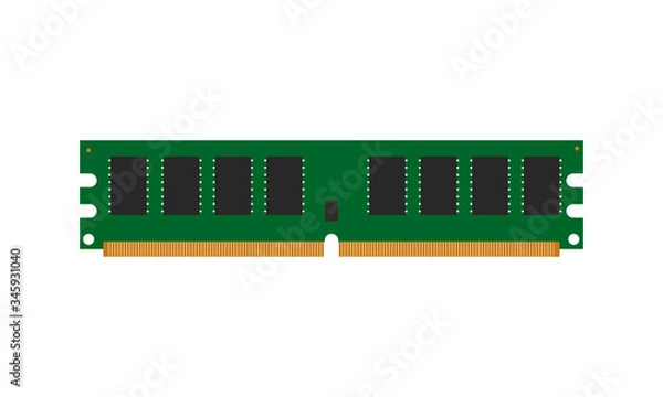 Obraz Ram, cpu, speed, server, motherboard, computer, memory free vector icon