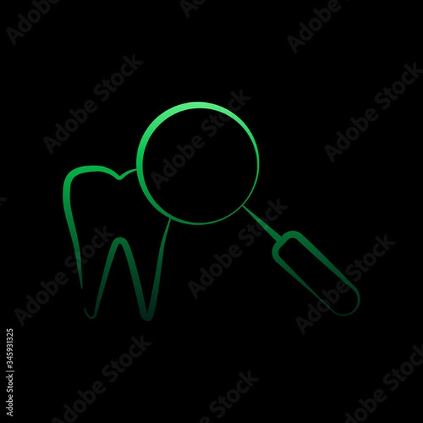 Fototapeta Dental veneers nolan icon. Simple thin line, outline vector of dentist icons for ui and ux, website or mobile application