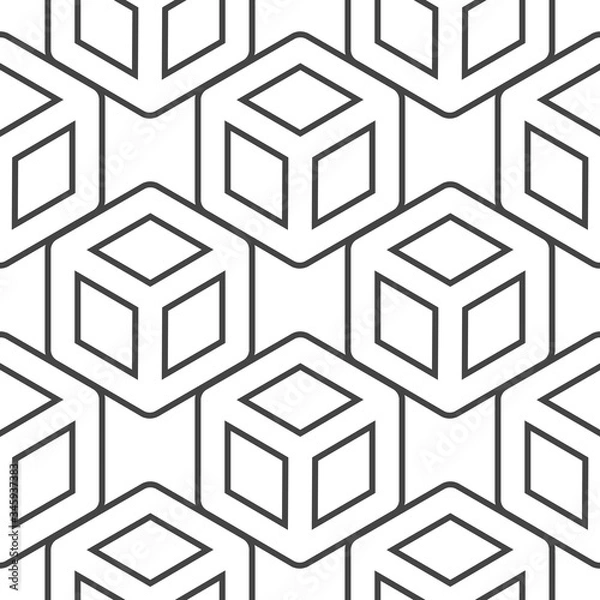 Fototapeta Black and white pattern. Decorative seamless background