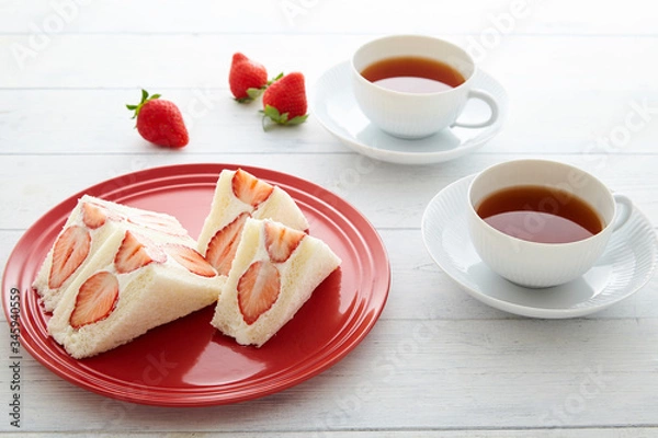 Obraz いちごサンド