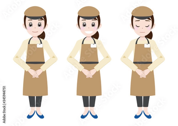 Obraz カフェ、レストラン、園芸店、飲食店、飲み屋、パン屋、ベーカリー、ファストフード、パン、コーヒー、お茶、エプロン、店員、店長、スタッフ、ショップ、店、あいさつ、告知、お知らせ、説明、広告、おすすめ、笑顔、カスタマー、お客様、お詫び、クレーム対応、クレーム、欠品、買い溜め、売り切れ、ポスター、チラシ、ポップ、イラスト、カットイラスト、イラストレーション、ベクター、絵、漫画、人気、かわいい、売れ筋、人、