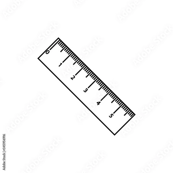 Fototapeta Ruler icon trendy flat design