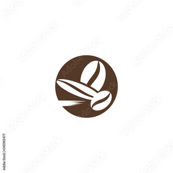 Fototapeta Coffee beans Logo Template vector
