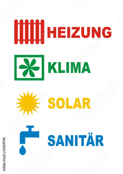 Obraz Zeichen Haustechnik