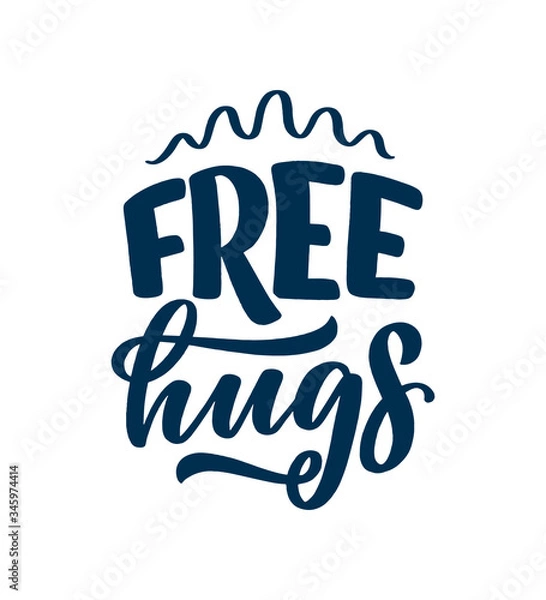 Fototapeta Funny hand drawn lettering quote. Cool phrase for print and poster design. Inspirational feminism slogan. Greeting card template. Vector