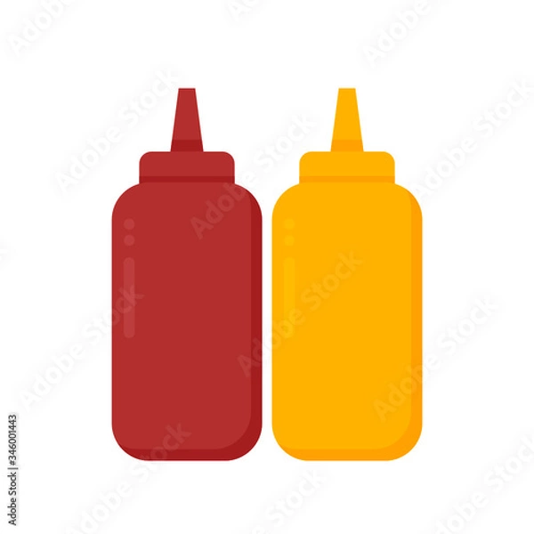 Obraz ketchup and mustard bottles