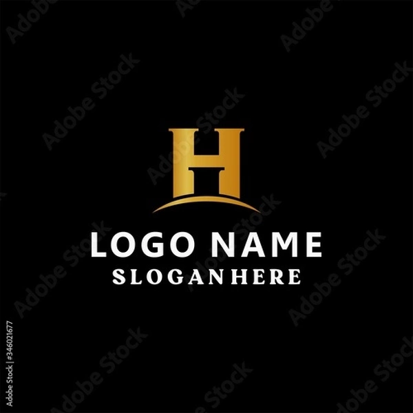 Obraz initial H  business logo