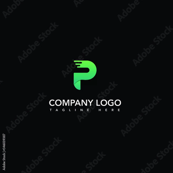 Fototapeta P shape Logo