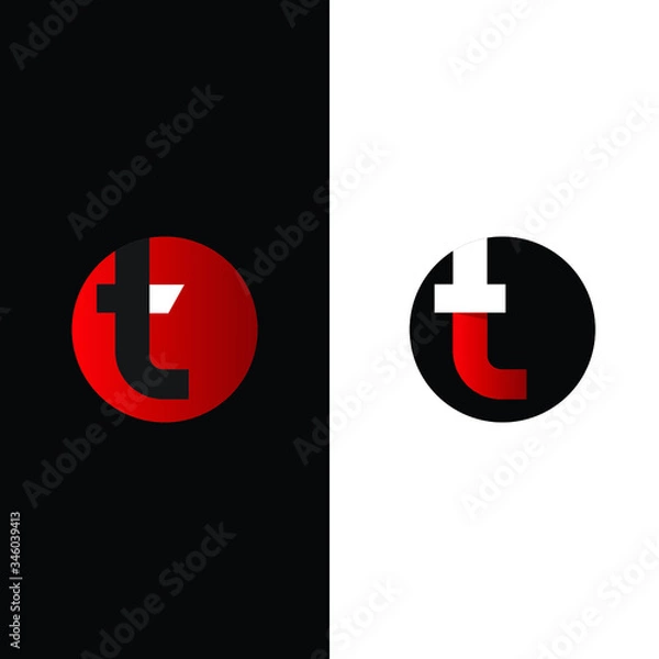 Obraz Abstract T shape icon