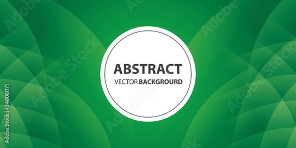Fototapeta Green smooth twist light lines vector background