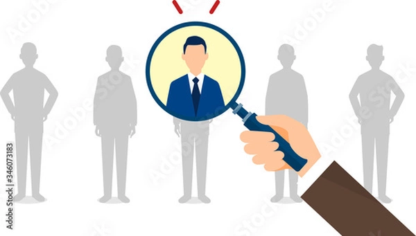 Fototapeta 採用、人事のイラストイメージ