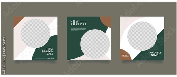 Obraz Unique Editable modern Social Media banner Template.Promotional web banner for social media. Elegant sale and discount promo. Fashion and lifestyle blog templates, web banners