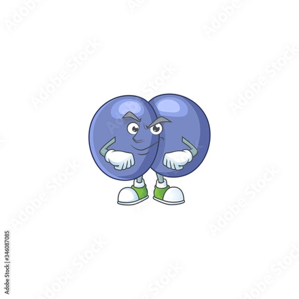 Obraz Streptococcus pneumoniae mascot design style with grinning face