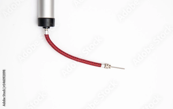 Obraz Bicycle pump on white background