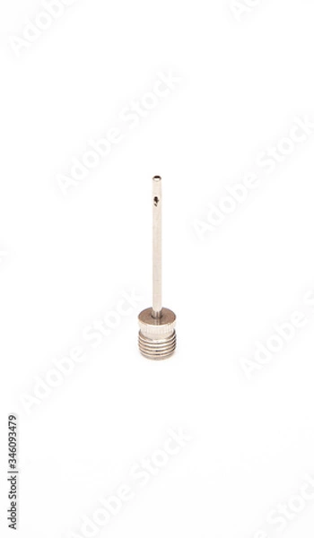 Obraz Bicycle pump needle on white background