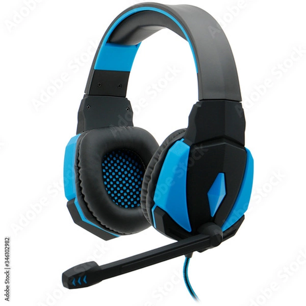 Obraz gaming over ear headset isolated on white background 